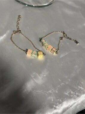 Melanie Martinez Gold Tone Letter-Block “Cry Baby Bracelet